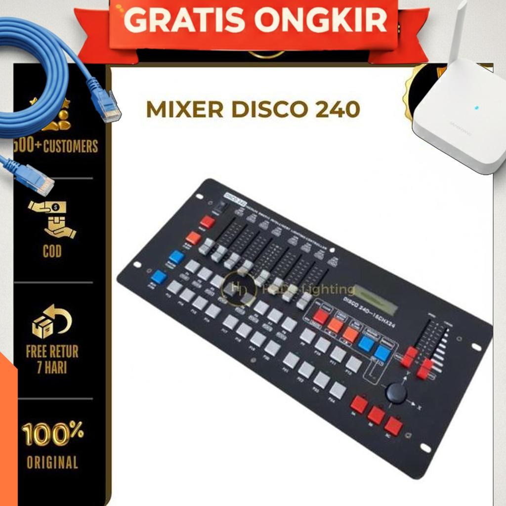 Mixer Lighting Controller Disco 240 Dmx 512 - Mixer Lampu Lighting Parled Beam Disco 240Mixer Lighti
