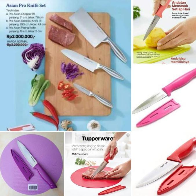 Tupperware asian pro, paring, knife, peeler dll original