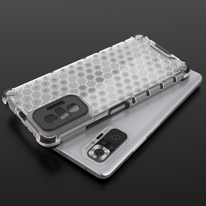 DF157 >> Xiaomi Redmi Note 10 Pro Honeycomb Hybrid Clear Armor Case Shockproof