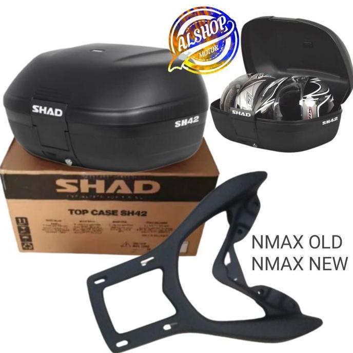 BOX SHAD SH42 SAMA BREKET BOX YAMAHA NMAX SEPAKET BOX DAN BREKET NMAX Baut Full Face