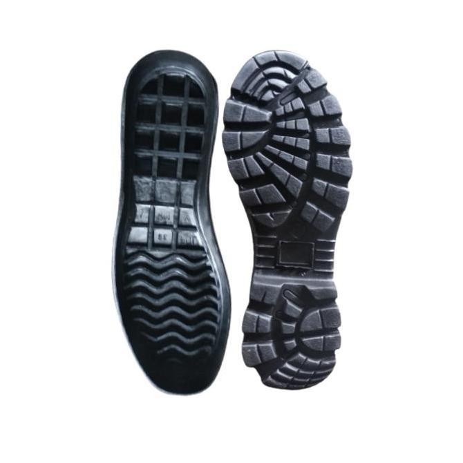 Outsole Sol Sepatu Safety Boot Pdl Pria Rubber Karet Mentah Size 38-45 Hitam Tactical Shoes Kerja mu