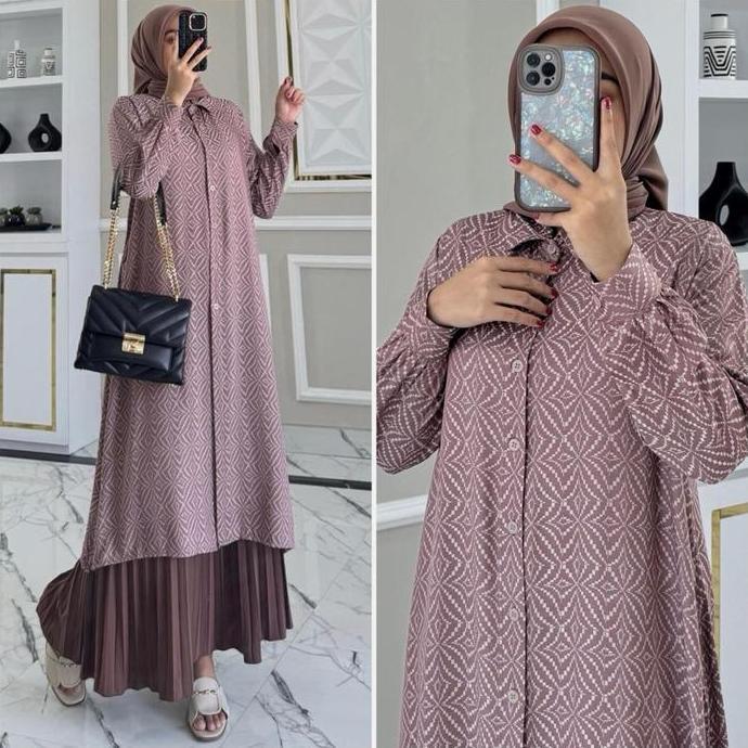 MURAH LEBAY Zalfaoutfit ARVILA-PART 2 long tunik motif MURAH LEBAY