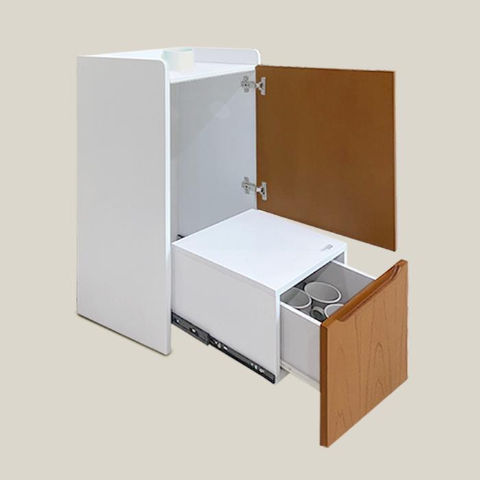 Toraya - Sora Lemari Galon Air Minum Model 1 (Beige) : Tempat Galon Estetik/ Lemari Dispenser Galon 