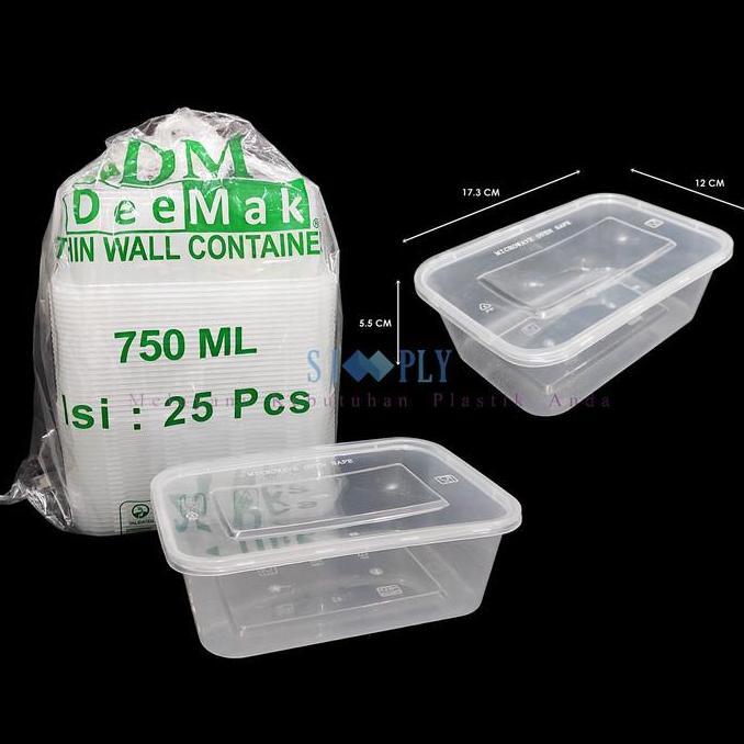 Kotak Makan Plastik Thinwall DM 750ml / LIBRA 750ml REC