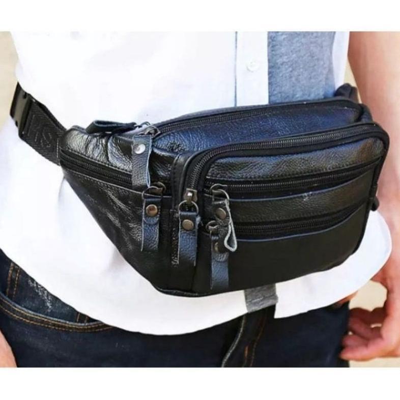 Tas Pinggang Kulit Tas pinggang Kulit Sapi Pria /wanita import 88