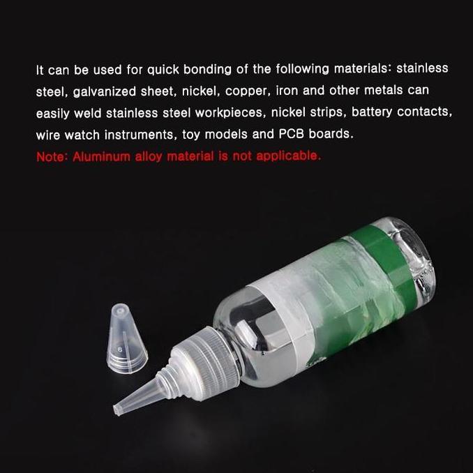 SIMATEKNO 100ML Flux Cair Flux Solder Stainless Steel Perekat Solder Nikel Seng Baterai Kabel Nickel
