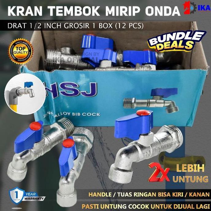 GRASSSTEKNO GROSIR KRAN BESI MIRIP ONDA BC / Kran Tembok MODEL Onda 1/2" Body Panjang / Keran Air Ba