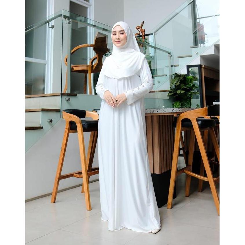 Murah Abaya Set Bergo Remaja Abaya Hitam Mewah Elegan Jersey Premium Umroh Daily Non COD