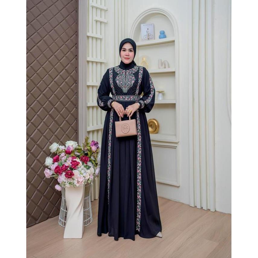 BELIFI | Alsava Dress by Belifi Gamis Mewah Bordir Premium Dress Muslim Elegan Baju Acara Formal (TE