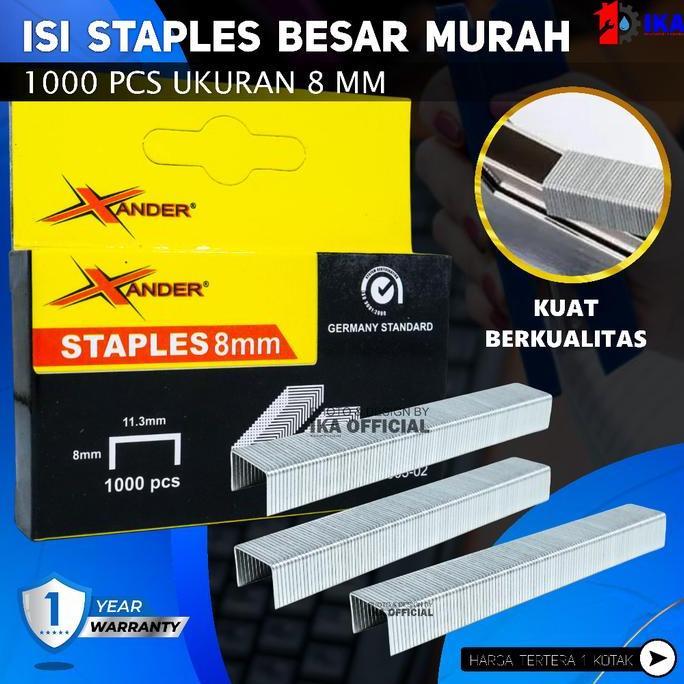 NAKATEKNO Isi Staples Tembak 8 mm / Xander Untuk uk. 4x14 mm Isi Ulang Straples Staples Stapler Mesi