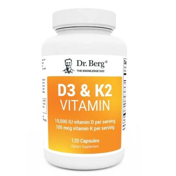 Dr.Berg D3 & K2 Vitamin 5000 Iu & 10.000 Iu 60 & 120 Capsules _Vibes