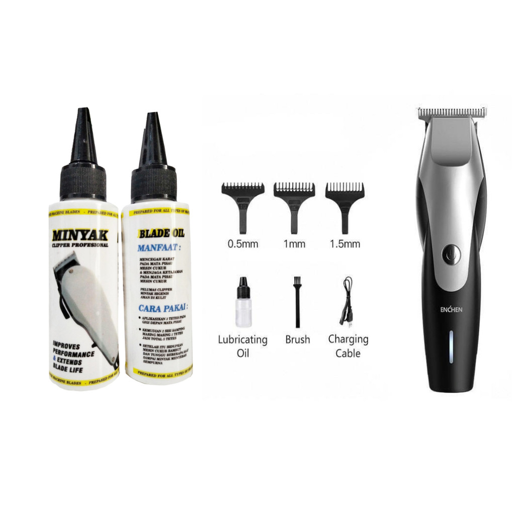 mesin cukur enchen  minyak clipper  alat cukur rambut