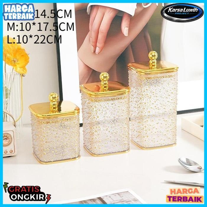 Exclusive 3Pcs Toples Mewah Aesthetic Toples Lebaran Toples Gold Mewah Toples Kue Lebaran Set Toples