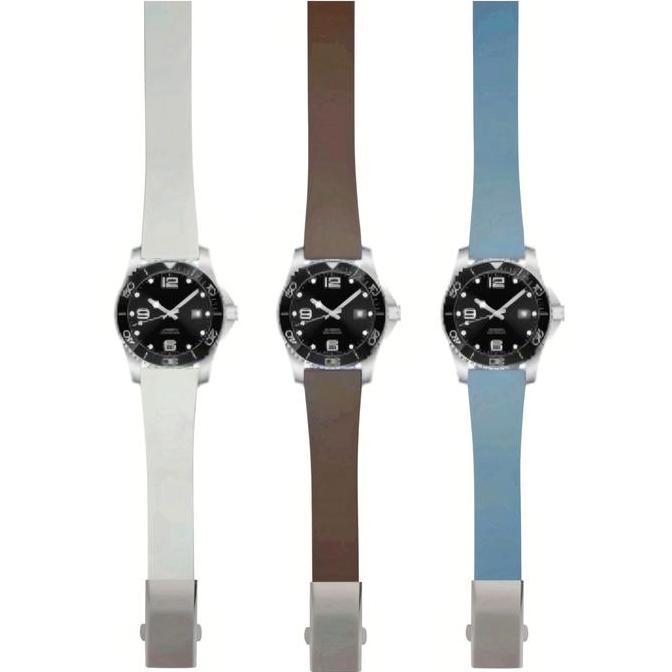 Tali Jam Tangan Longines 21mm Strap Fluoro Rubber Longines Hydroconquest L3 106.21 (TERBAIK) (TERBAR