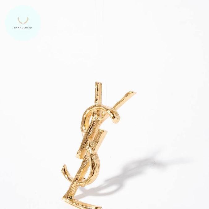 Saint Laurent Opyum Brooch croco brooch  Twisted brooch Engraved brooch Wrapped cord brooch Gold (TE