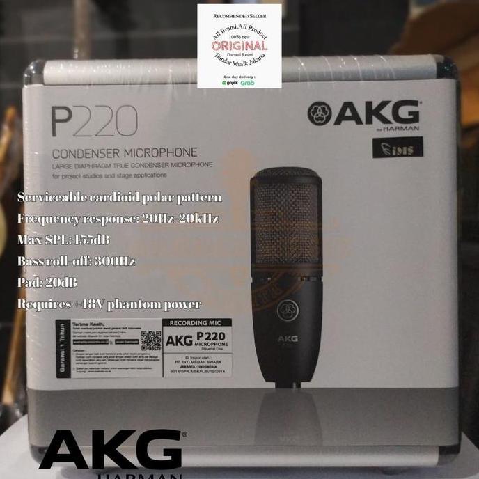 AKG P220 Vocal Condenser Microphone,BMJ (TERBAIK) (TERBARU) (TERMURAH)