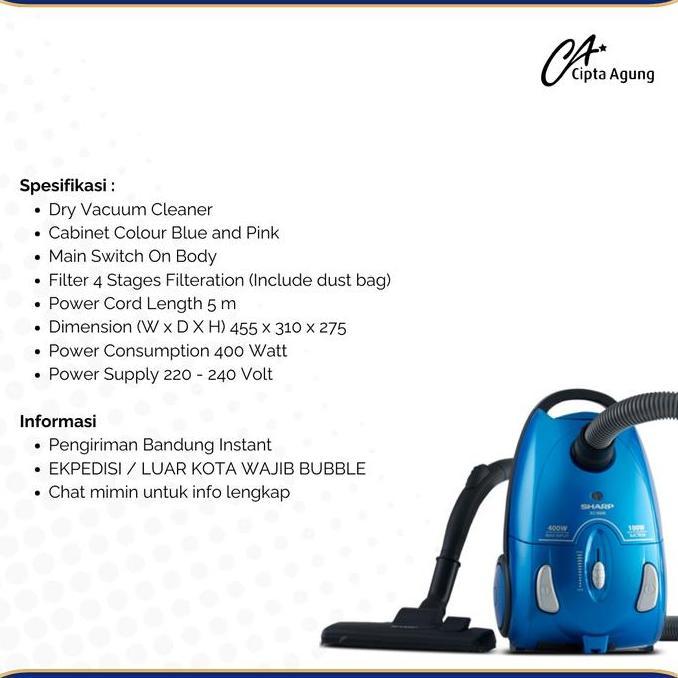 TERMURAH - SHARP VACUUM CLEANER SHARPEC-8305B  EC8305B EC 8305 B  EC8305 B EC 8305B EC-8305P  EC8305