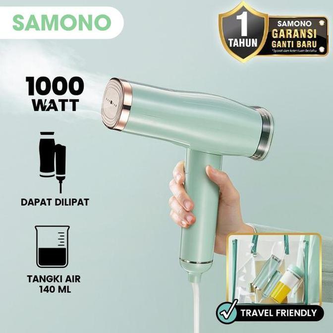 PROMO DISKON - [COD] SAMONO SW-GSG140 Setrika Uap Listrik Alat Mesin Setrika Baju Low Watt 3in1 Mult