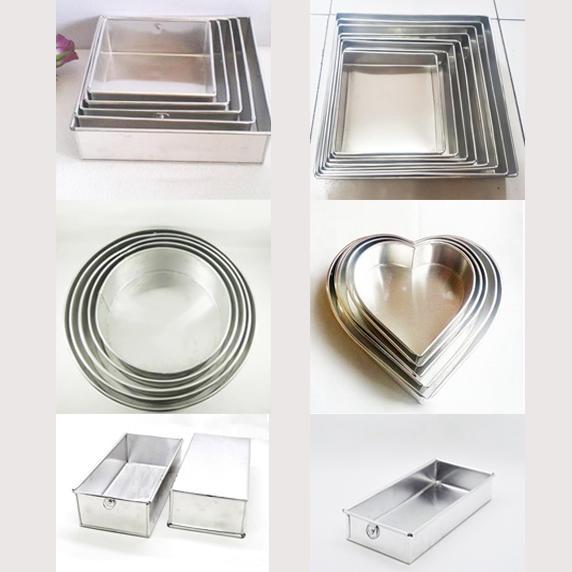 Loyang Kotak Bulat Brownies Hati Cake Bolu Alunium Kue Kukus Persegi Panjang Panggang Kukus