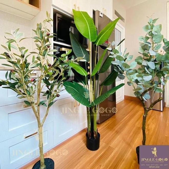 Terlaris Z Shop 2- Pohon Artificial Tinggi - Pohon Olive Artificial - Pohon Plastik Besar Sudut Ruma