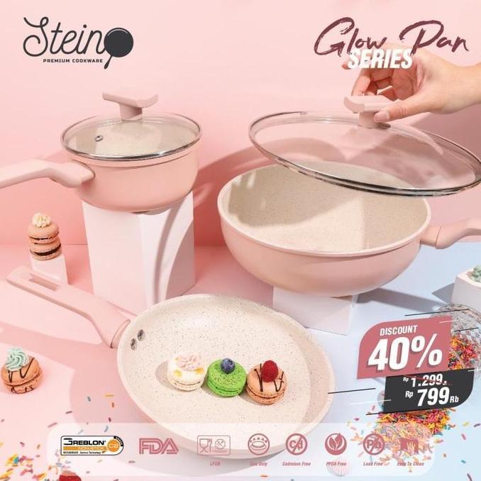 Stein Cookware GLOW Pan Series Set Panci Paket Original