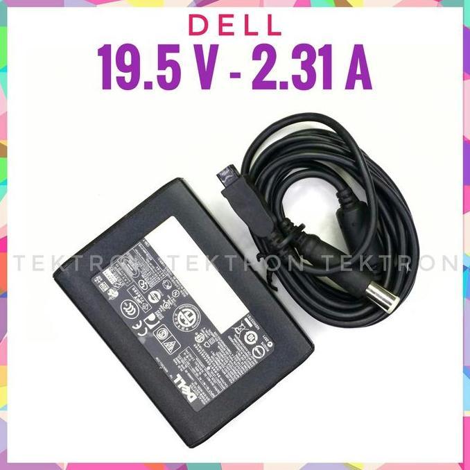 Terbaru (1) Dell Adaptor 19.5V 2.31A PA-1450-01D Power Supply plug dc 7.4x0.6 ORI tek70n Ayo Beli