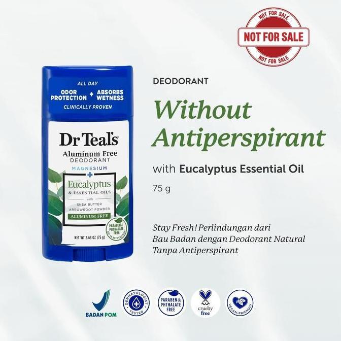 NOT FOR SALE - Dr Teal's Deodorant Magnesium/Deodoran Tanpa Antiperspirant - Rose / Eucalyptus & Spe