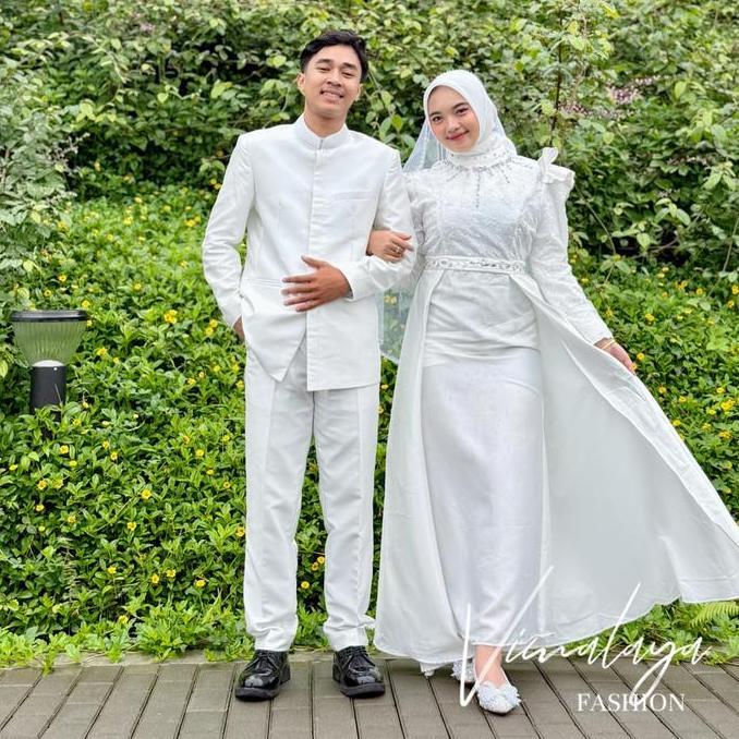 Gamis Satin Kombinasi Tile Payet Mutiara 76191 1 Baju Muslim Wanita Mewah