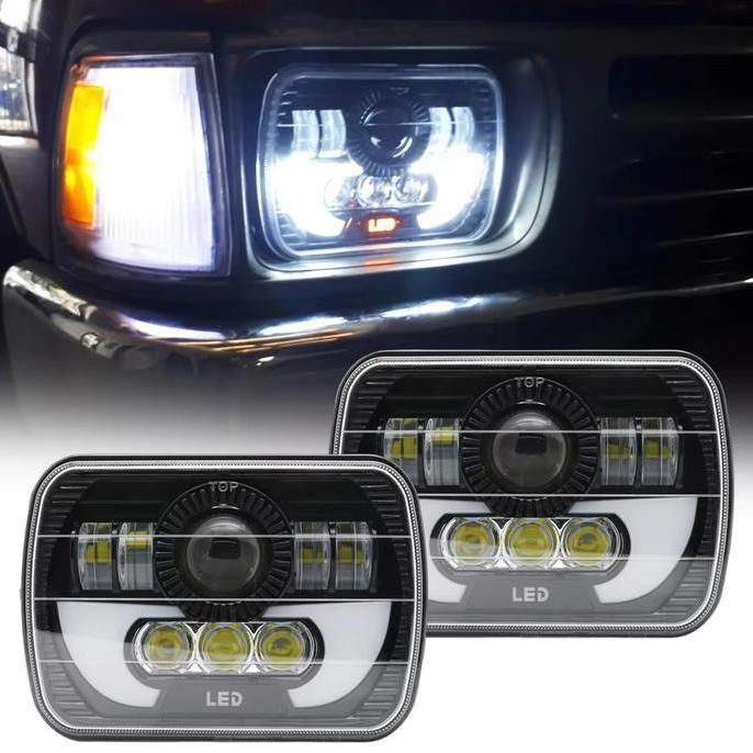 Lampu Depan  5 x 7 Inci Dipimpin l300 60watt 8 LED Headlamp Lampu Led Laser driving Lampu Depan Led 