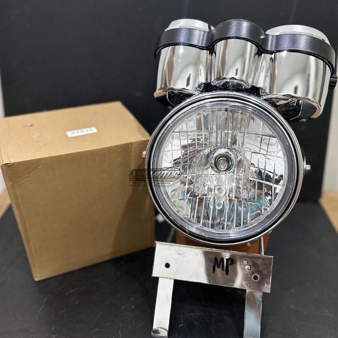Promo Lampu Depan Ninja SS R Crom Krom set Spidometer Import pnp Shock Skok Tiger Megapro Tirev Disk
