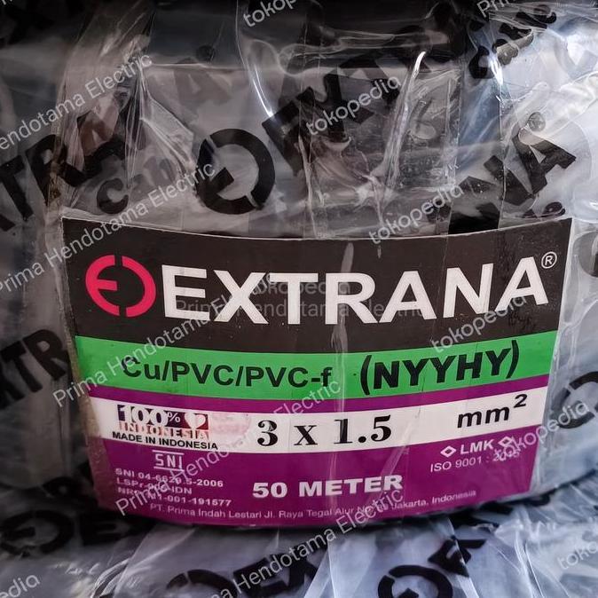 NEW Kabel NYYHY 3x1,5mm Extrana Kabel Extrana Serabut NYYHY 3x1.5 mm 50Mtr