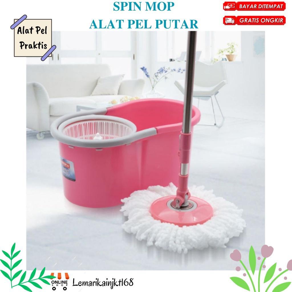 Spin Mop Alat Pel Lantai Putar /Alat Pel Ember Putar Otomatis| Pengepel Lantai Alat Pembersih Pel Al