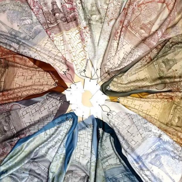 JOURNEY Jilbab Segi Empat Motif Premium Exclusive Raya Series / Rania