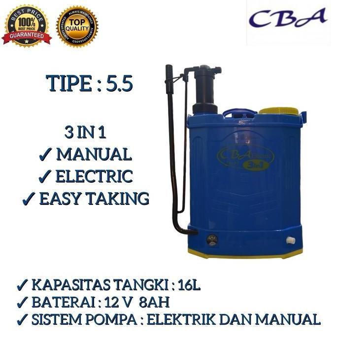 Pompa Hama Elektrik CBA 3in1 Alat Semprot Disinfektan Electric Manual Sprayer Sprayer Elektrik CBA E