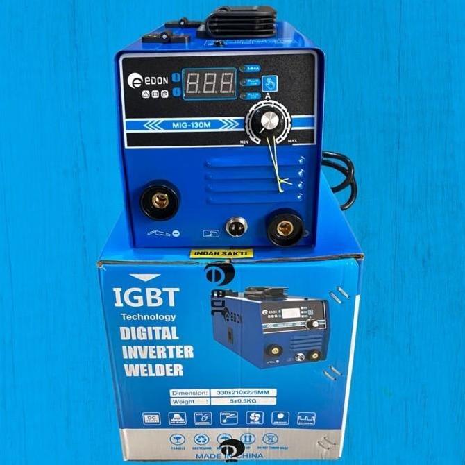 HARGA DISC - EDON MIG-130M MESIN LAS MIG 130 TANPA GAS CO2 TRAFO LAS MIG130