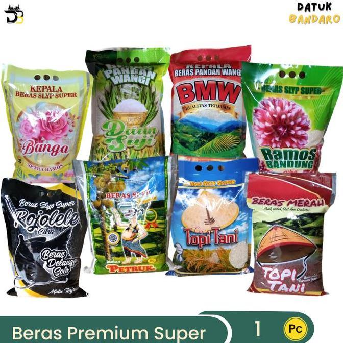 Uvanimal - Rojolele Beras 2,5Kg Bunga Ramos Bmw Daun Suji Petruk Merah 2.5Kg Nasi Bubur Rice Food Pa