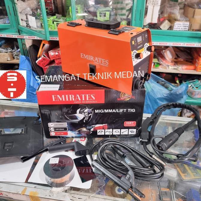 NEW MESIN TRAFO LAS MIG MIGi TANPA GAS CO2 120 A 120A KAWAT SET EMIRATES