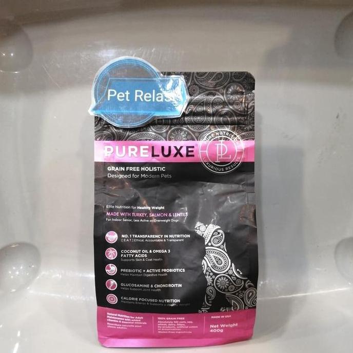 TERMURAH - Dog Food Senior Pureluxe Healthy Weight for Senior Overweight 400gr