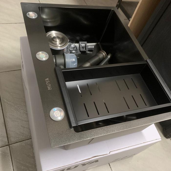 KITCHEN SINK 6045 HITAM / BAK CUCI PIRING 6045 HITAM / SINK CUCI PIRING HITAM 6045 MINIMALIST