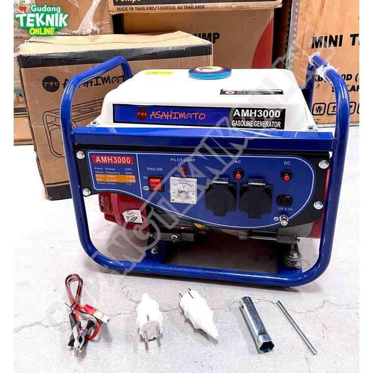 DHEALOKA Genset Listrik 1300Watt ASAHIMOTO AMH3000 / Power Generator 1300W AMH 3000 - Genset Generat
