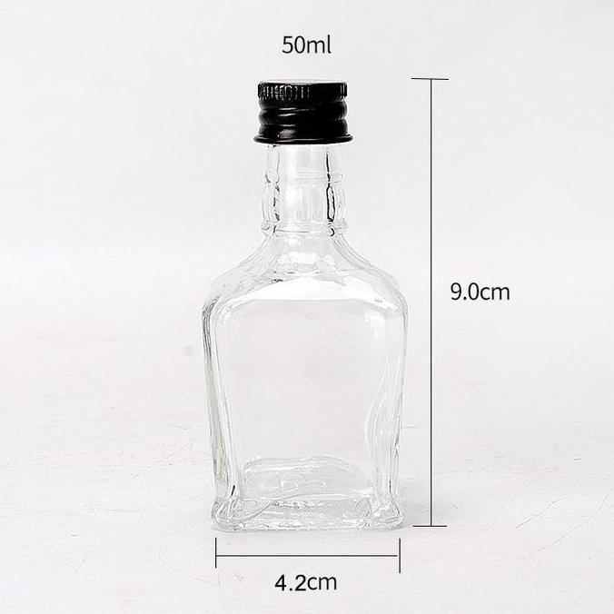 LUMIERE 5Pcs 50ml Wine Bottle Glass Bottle Botol Kaca Liquor Minuman Whiskey