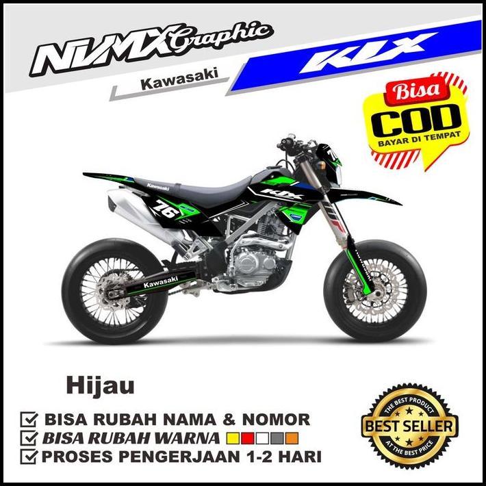 DISKON PREMIUM DECAL KLX 150 CUSTOM DECAL KLX WARNA BIRU HITAM !!!!!!!