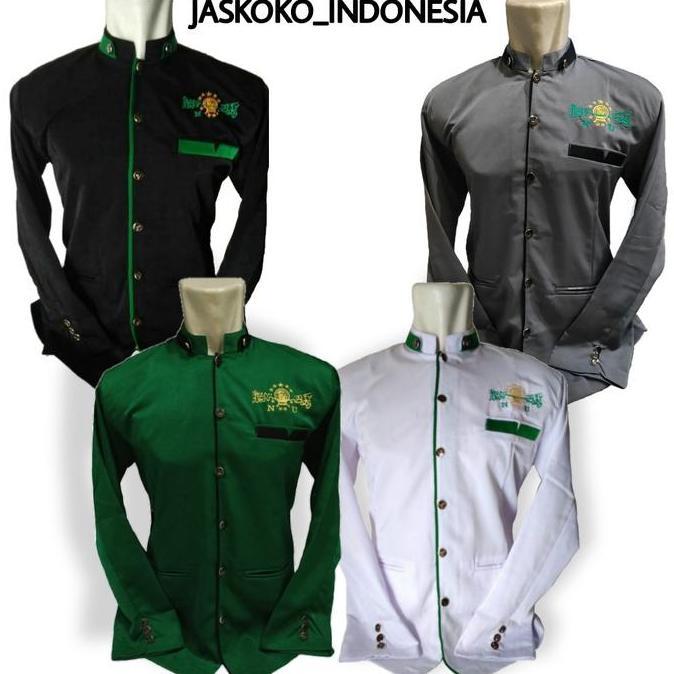 HARGA PRODUK Jasko NU Hijau Hitam Jas Koko Putih baju bordir Muslim Pria Dewasa HARGA PRODUK