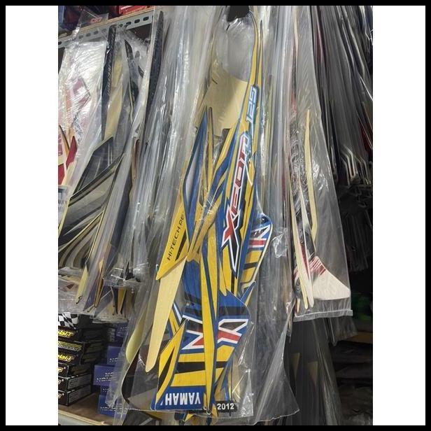 GRATIS ONGKIR (ORI) STIKER STRIPING MOTOR XEON RC 2012 BIRU KUNING KUALITAS ORIGINAL 