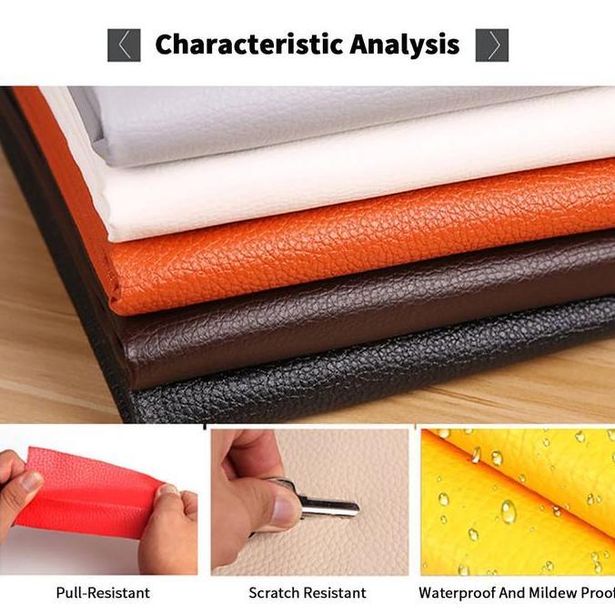 Stiker Kulit Sintetis Tambal Sofa Kursi Jok Mobil Jok Motor Waterproof