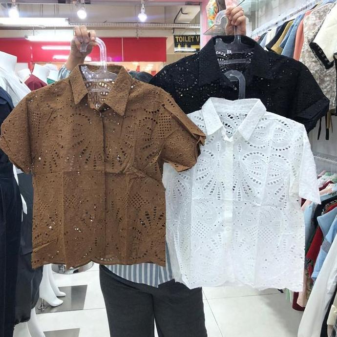 Promo Hem katun bolong kancing aktif Diskon