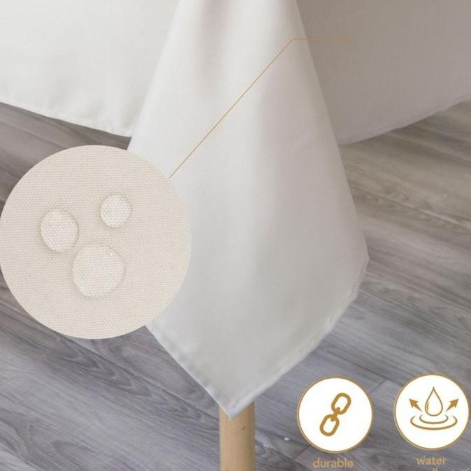 Taplak meja Makan putih 145x240 cm - Tablecloth - Table Cloth 145x240