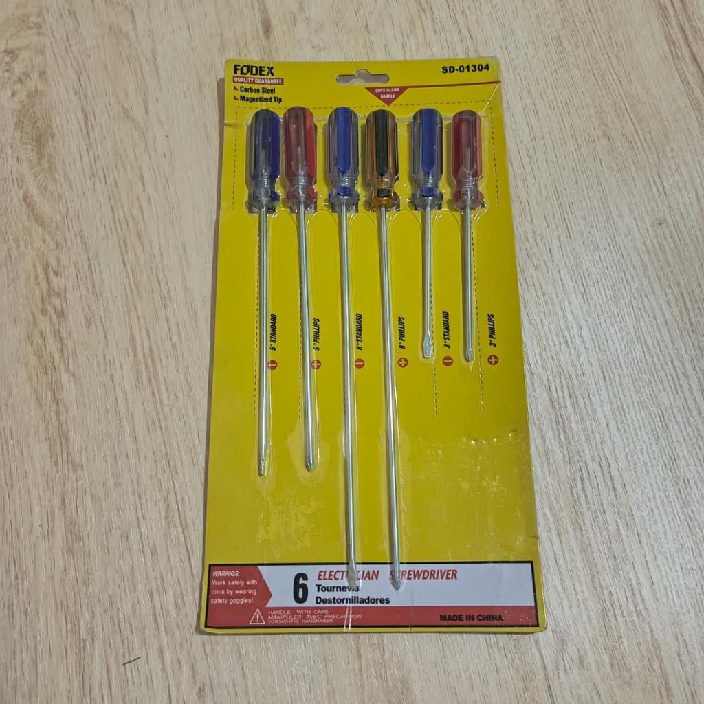 Obeng Set 6Pcs Obeng Setting Karburator Obeng Radio - Obeng Setting Amerika Kecil Kurus Panjang Min 
