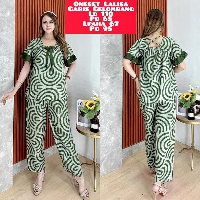 (LS) ONESET SETELAN FUJI MOTIF LEOPART KOMBINASI POLOS/GARIS GELOMBANG RAYON PREMIUM BUSUI Celana Wa