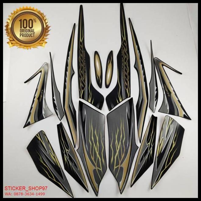 TERBARU (ORI) STRIPING YAMAHA VIXION 2010 OLD HITAM GOLD KUALITAS ORIGINAL 